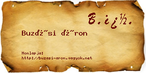 Buzási Áron névjegykártya