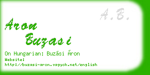 aron buzasi business card