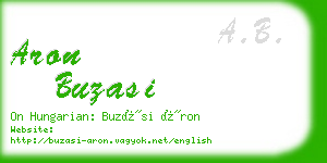 aron buzasi business card